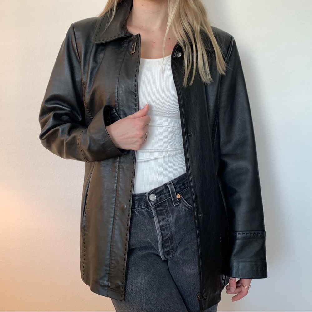 Genuine Leather Vintage Coat